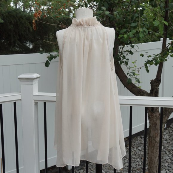 *VINTAGE INSPIRED* Ruffled Cream Blouse - Picture 4 of 4